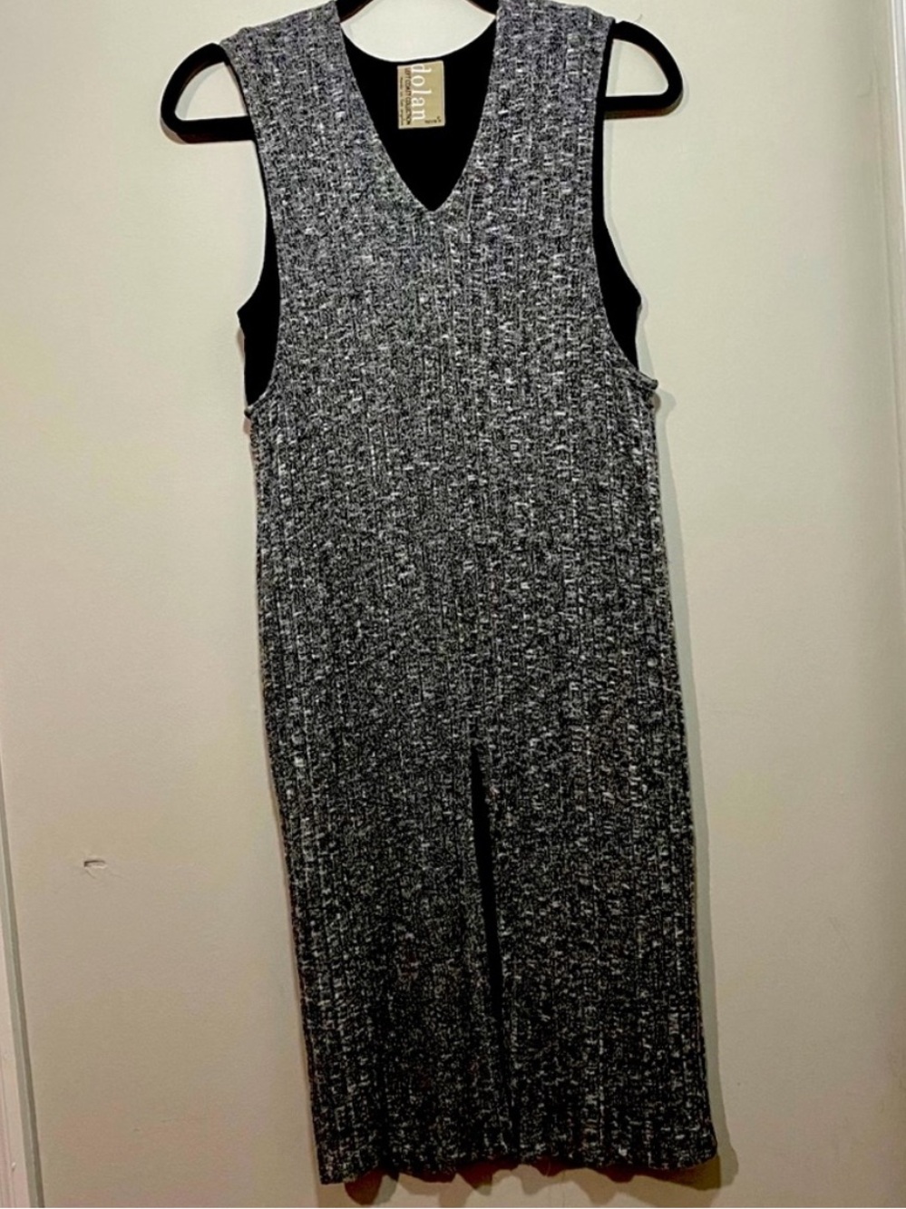 Dolan Left Coast Knit Midi Dress Petite S Charcoal Slit